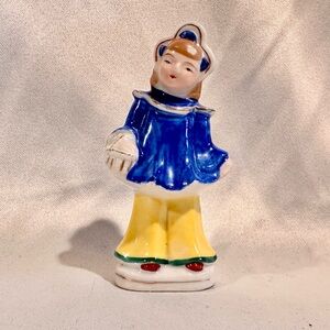 Vintage Hand Painted Asian Colorful Porcelain Figurine Japan